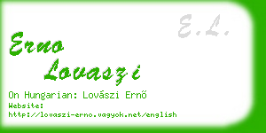 erno lovaszi business card